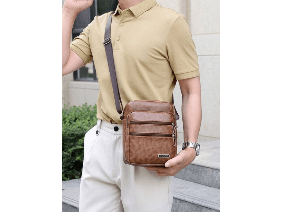 Bags 31- Men's Bag, Casual Shoulder Bag, Men's Bag, Casual Cross-Body Bag, PU Leather Bag, Business Bag Small Bag For Men Retro Bag Body Bag
$10
