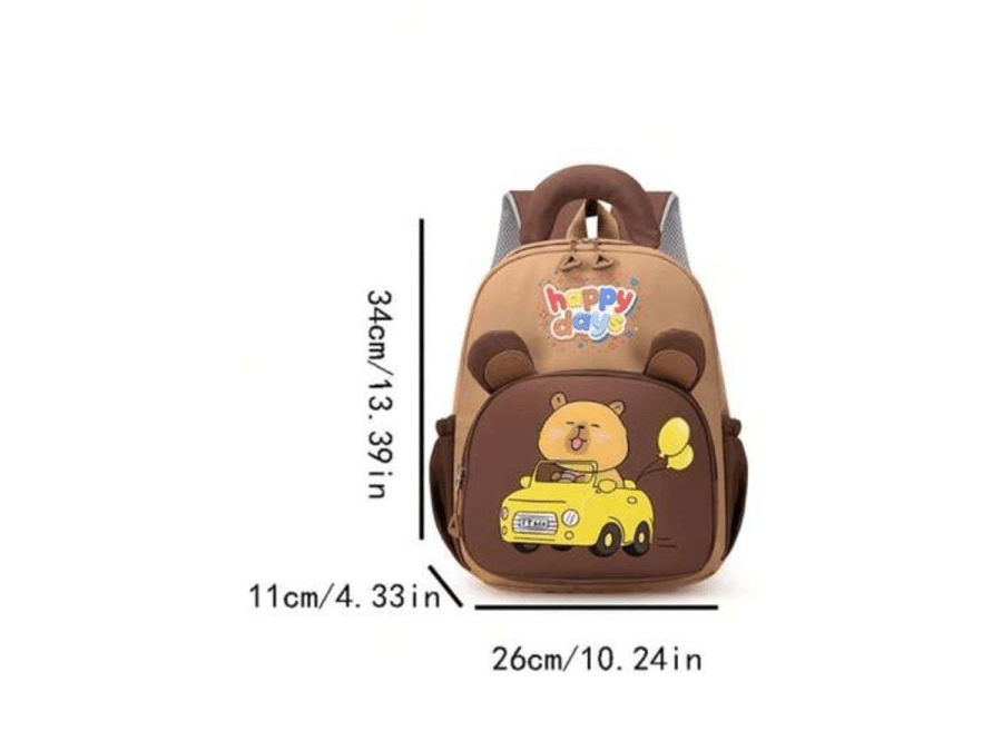 Bags 41- New Cute Cartoon Large And Small Backpack, Capybara Pattern, Can Be Carried On One Shoulder, Smooth Zipper Closure, Fashionable And Casual, Suitable For Daily School Travel And Outdoor Sports
$14