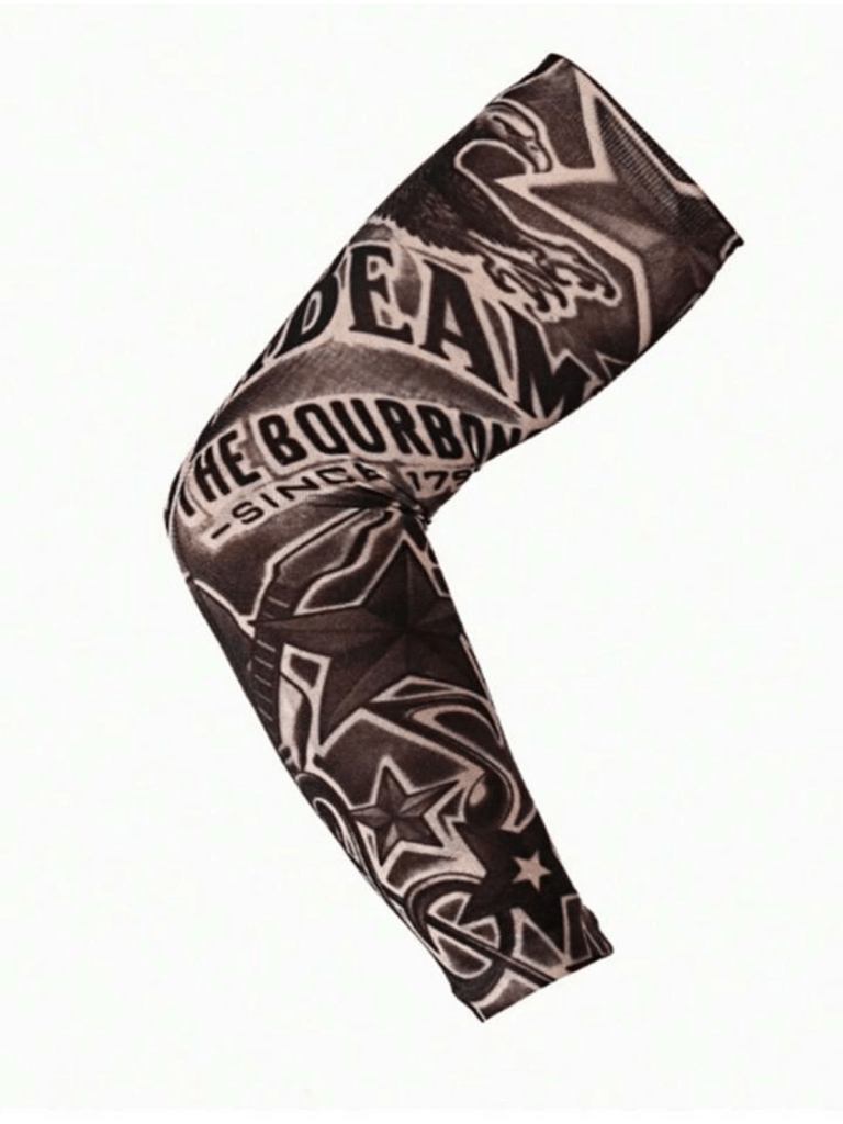 tattoo sleeve 11-1 Pair Unisex Fake Tattoo Arm Sleeves, Breathable Ice Silk Arm Sun Protection Covers, Random Pattern Prints For Men And Women, Suitable For Summer Cycling And Driving
$5