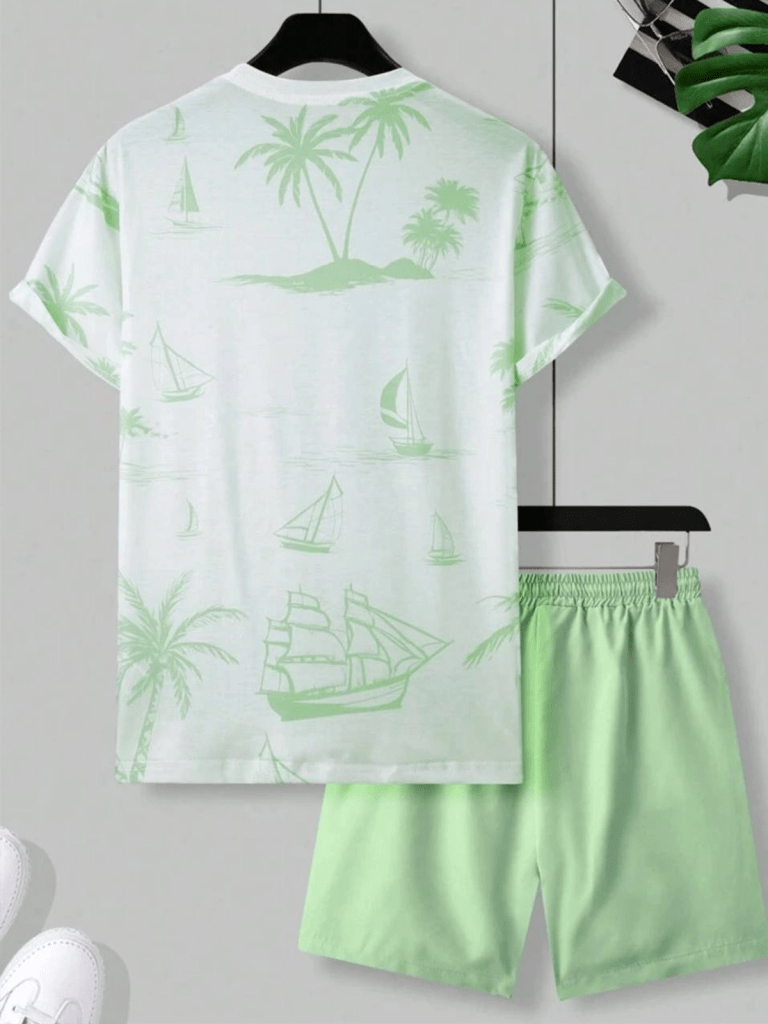 Manfinity RSRT Men's Vacation Casual Tropical Print T-Shirt And Shorts Set Vacation Clothes For Men Vacation Outfits For Men Summer Vacation Outfits Men Men Vacation Clothes Island Vacation Outfits Men
$19