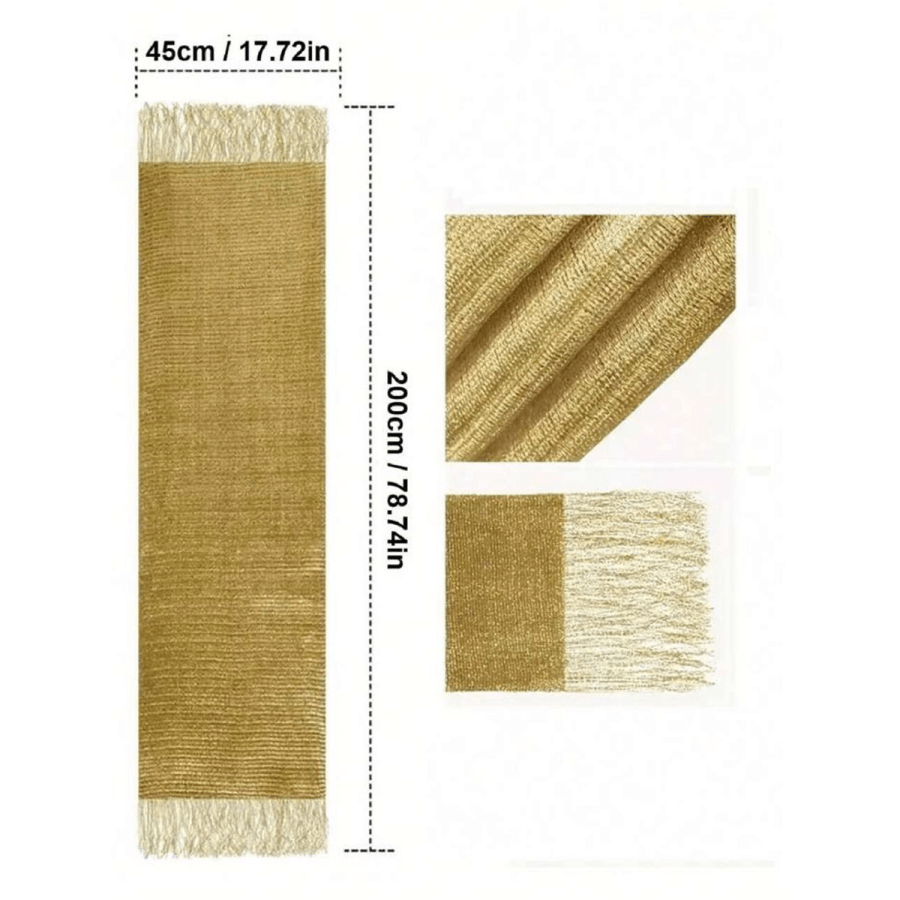 Scarves 11- Golden Sparkling Metallic Shawl Without Round Buckle Elegant Lightweight Breathable Tassel Scarf Women's Party Banquet Dress Outside Shawl Bandana,Hair Band,Head Band Ideal For Dressing Up Your Look
$9