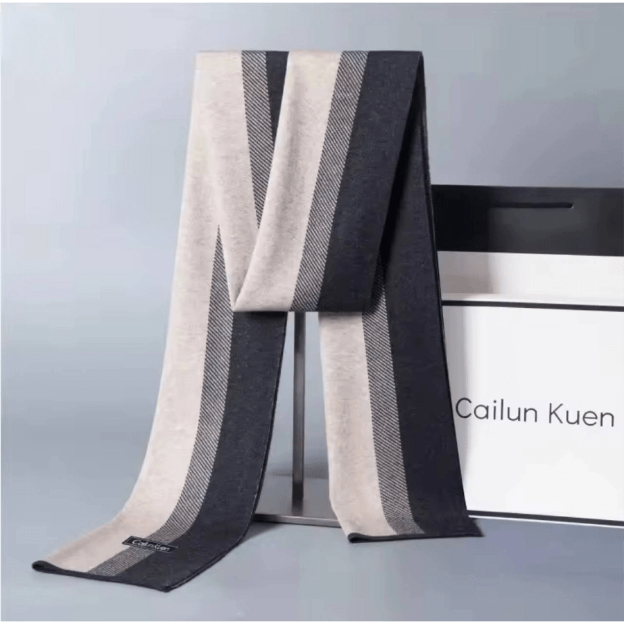 Scarves 21– High-quality wool men’s scarf, autumn-winter classic business thermal muffler, soft Korean version, long thick warm shawl, no box
$25