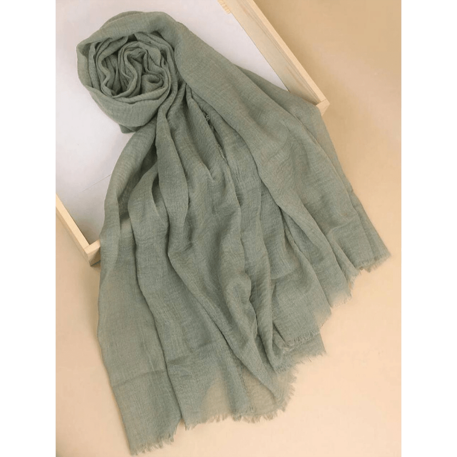 Scarves 31- Women Abaya Accessories Plain Color Pleated Basic Classic Solid Chiffon Headscarf Scarf Wrap Soft Hijab,Women Veil $8