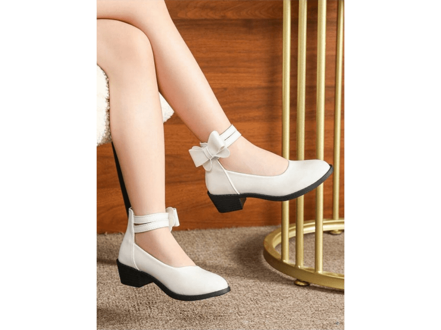 Shoes 41- Attention: Children's High Heel Shoes For Girls, White Kids Heels, Teenage High Heeled Princess Shoes
$19