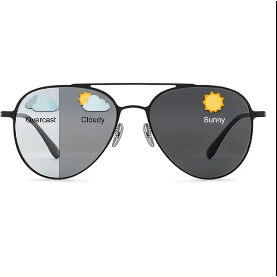 Sunglasses 11- BoKaEyewear Titanium Metal Frame Fashion Glasses Classic Style with Photochromic Lenses Unisex Toad Frame
$30