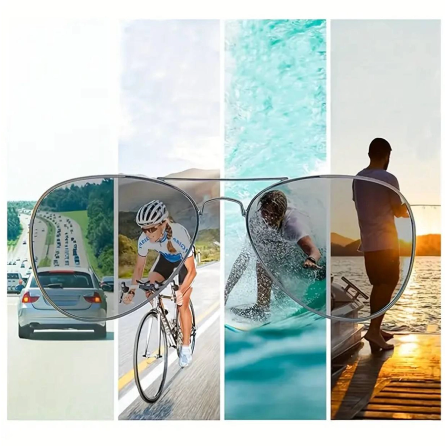 Sunglasses 11- BoKaEyewear Titanium Metal Frame Fashion Glasses Classic Style with Photochromic Lenses Unisex Toad Frame
$30