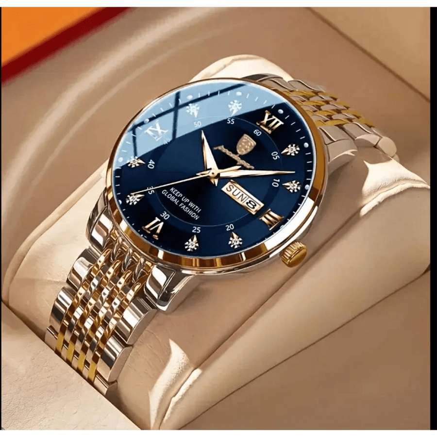 Watches 11- Men'S Luxury Casual Waterproof Luminous Calendar Round Pointer Quartz Watch
$18