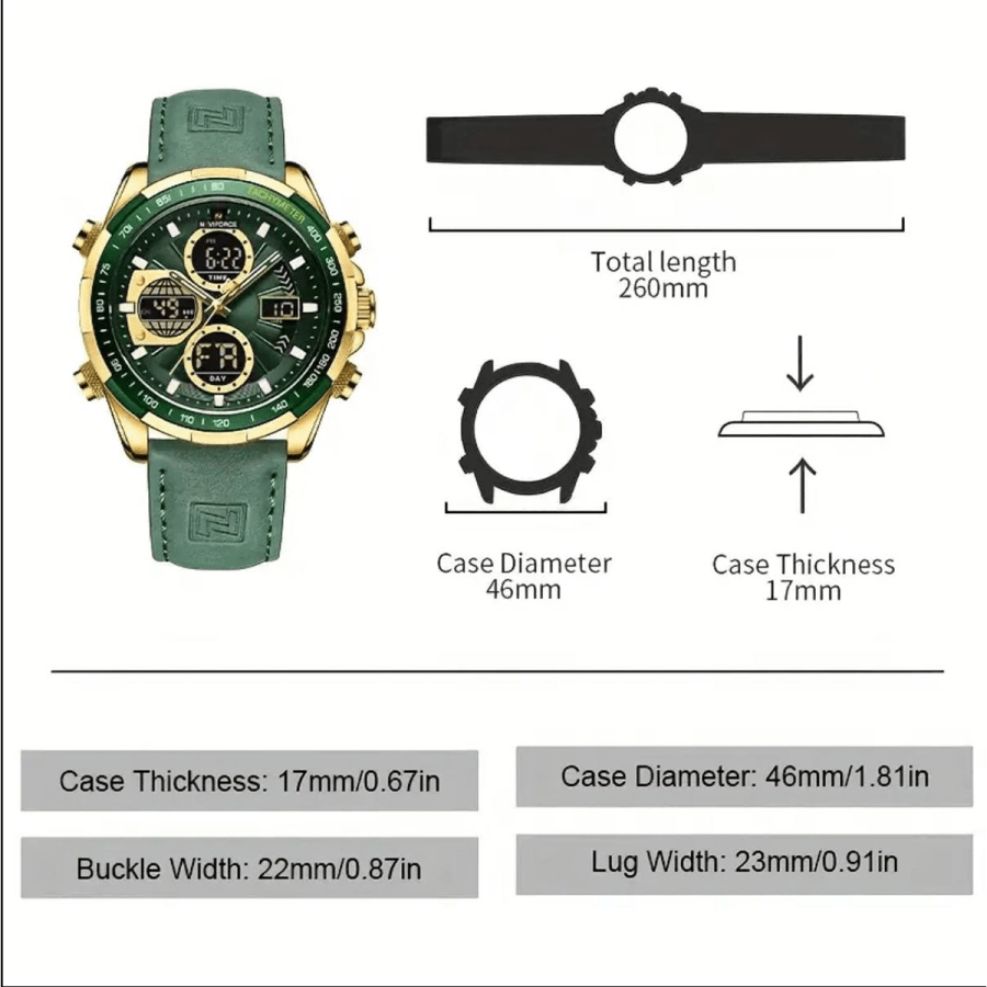 Watches 21- A Dual-display Men's Watch From NAVIFORCE Makes A Great Gift.
$20