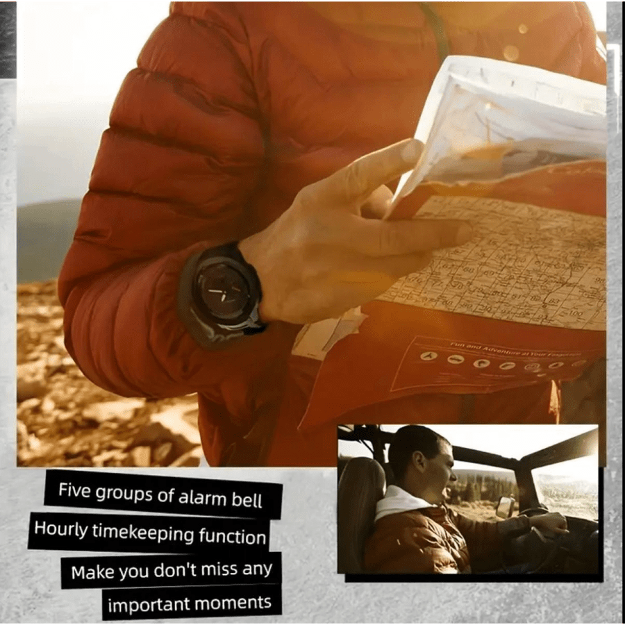 Watches 41- NORTH EDGE MARS3 Men's, Women's Sports Watch - 45mm Carbon Fiber Case, Stopwatch, Alarm Clock, World Time, with LED Backlight and Silicone Strap, Ideal Gift for Outdoor Sports, Holidays Birthdays
$28