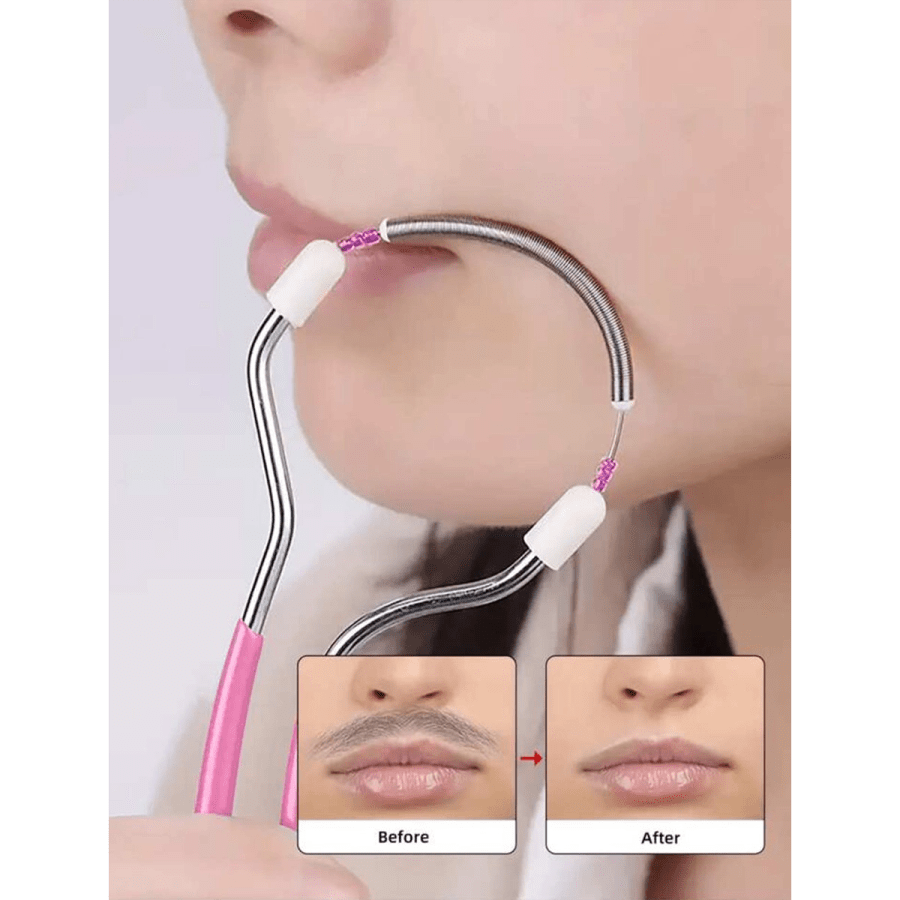 Beauty tools 231- 1pc 110mm Pink Facial Hair Removal Tool - Effectively Remove Excess Hair On Upper Lip, Chin, Face And Neck With Gentle And Effective Spring Technology, Hair Products And Accessories For Barber Salon Beauty Travel Essentials
$3