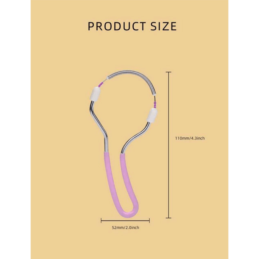 Beauty tools 231- 1pc 110mm Pink Facial Hair Removal Tool - Effectively Remove Excess Hair On Upper Lip, Chin, Face And Neck With Gentle And Effective Spring Technology, Hair Products And Accessories For Barber Salon Beauty Travel Essentials
$3