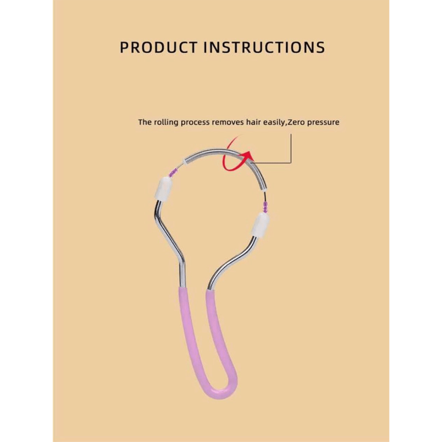 Beauty tools 231- 1pc 110mm Pink Facial Hair Removal Tool - Effectively Remove Excess Hair On Upper Lip, Chin, Face And Neck With Gentle And Effective Spring Technology, Hair Products And Accessories For Barber Salon Beauty Travel Essentials
$3