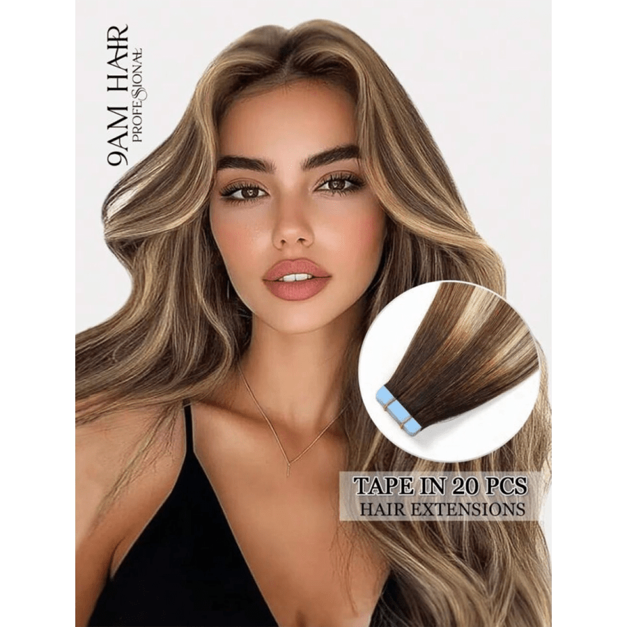 Haircare 221- 9AM Hair Tape Hair Extensions Ombre Invisible And Comfortable 20Pcs 50G 12Inch To 24Inch Medium Brown Highlight Bleach Blonde P6/613T4 Tape In Hair Extensions Human Hair Natural Hair Extensions Tape In Human Hair For Women Rooted Sport Vacation Travel Festival
$40